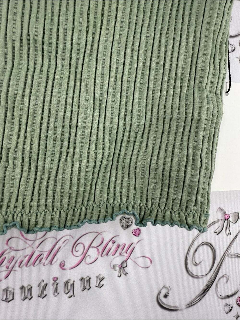 IVRY DAY top strapless new with tags Olive Green Smocked Mini Skirt - Tube Style - Picture 8 of 15